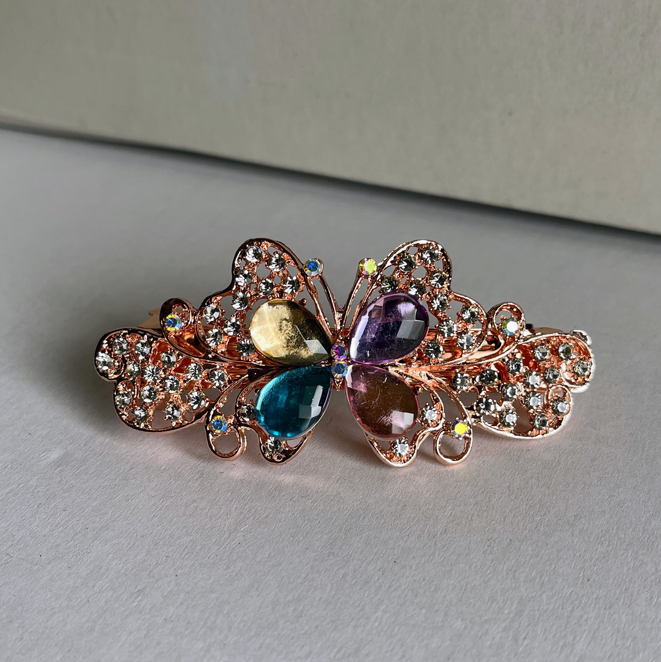 Crystal Flower Hair Clip