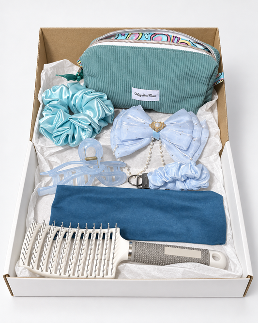 Blue & Aqua Gift Box | 7 Piece Accessory Set
