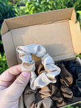 Load image into Gallery viewer, 🖤 Soft Silky Scrunchie Set – 4 Neutral Shades

