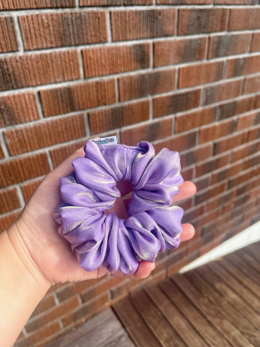 HeySewCute Shimmer Lavender Large Scrunchie – Handmade in NZ