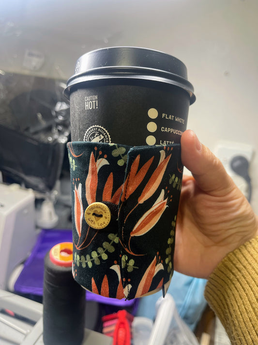 HeySewCute Birdsong Coffee Cozy – Handmade in NZ