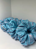 Load image into Gallery viewer, Shimmer Blue Large Scrunchie
