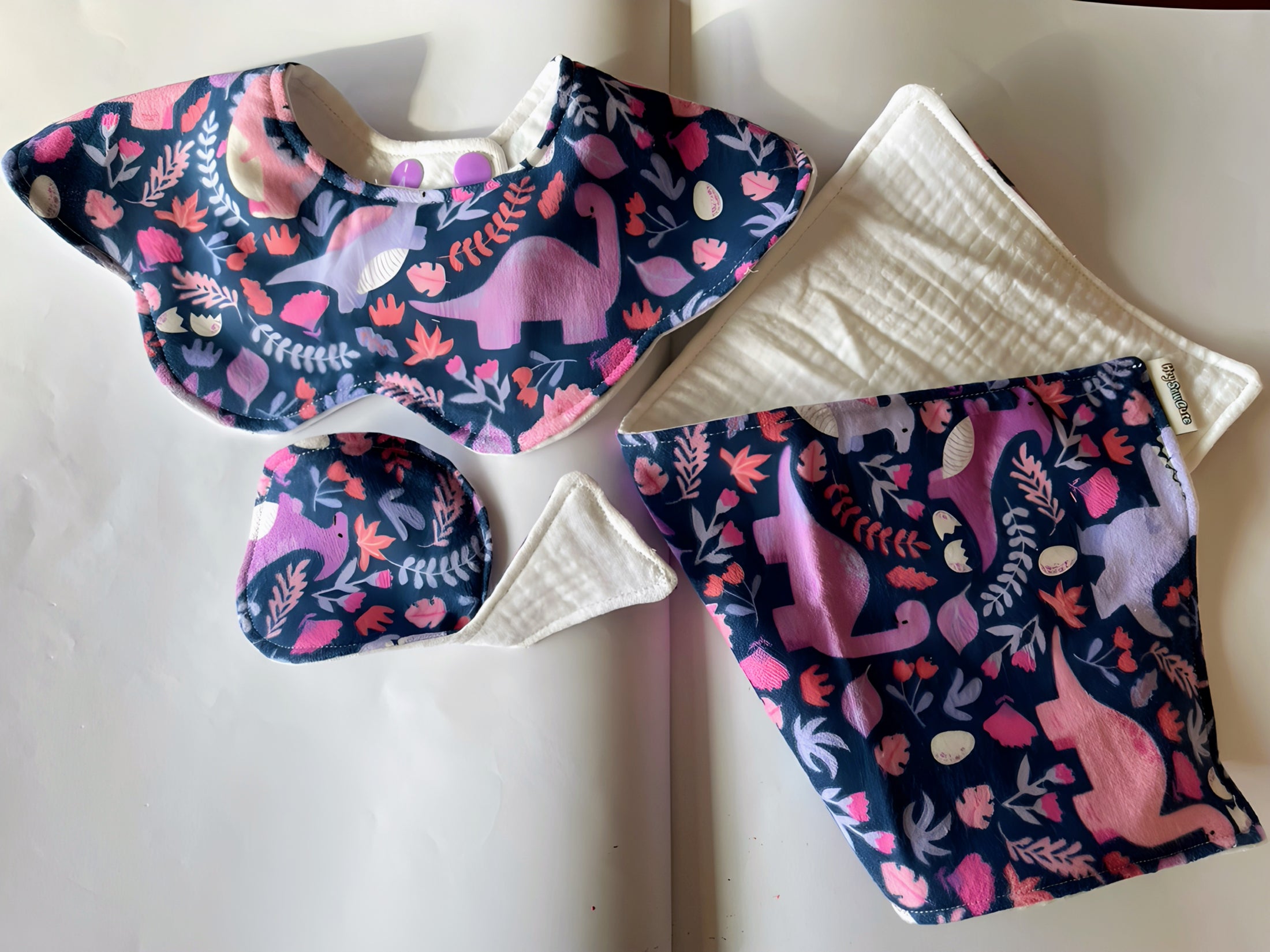 Baby Care Gift Set – Bib, Washcloth & Burp Cloth (Choose Your Print)