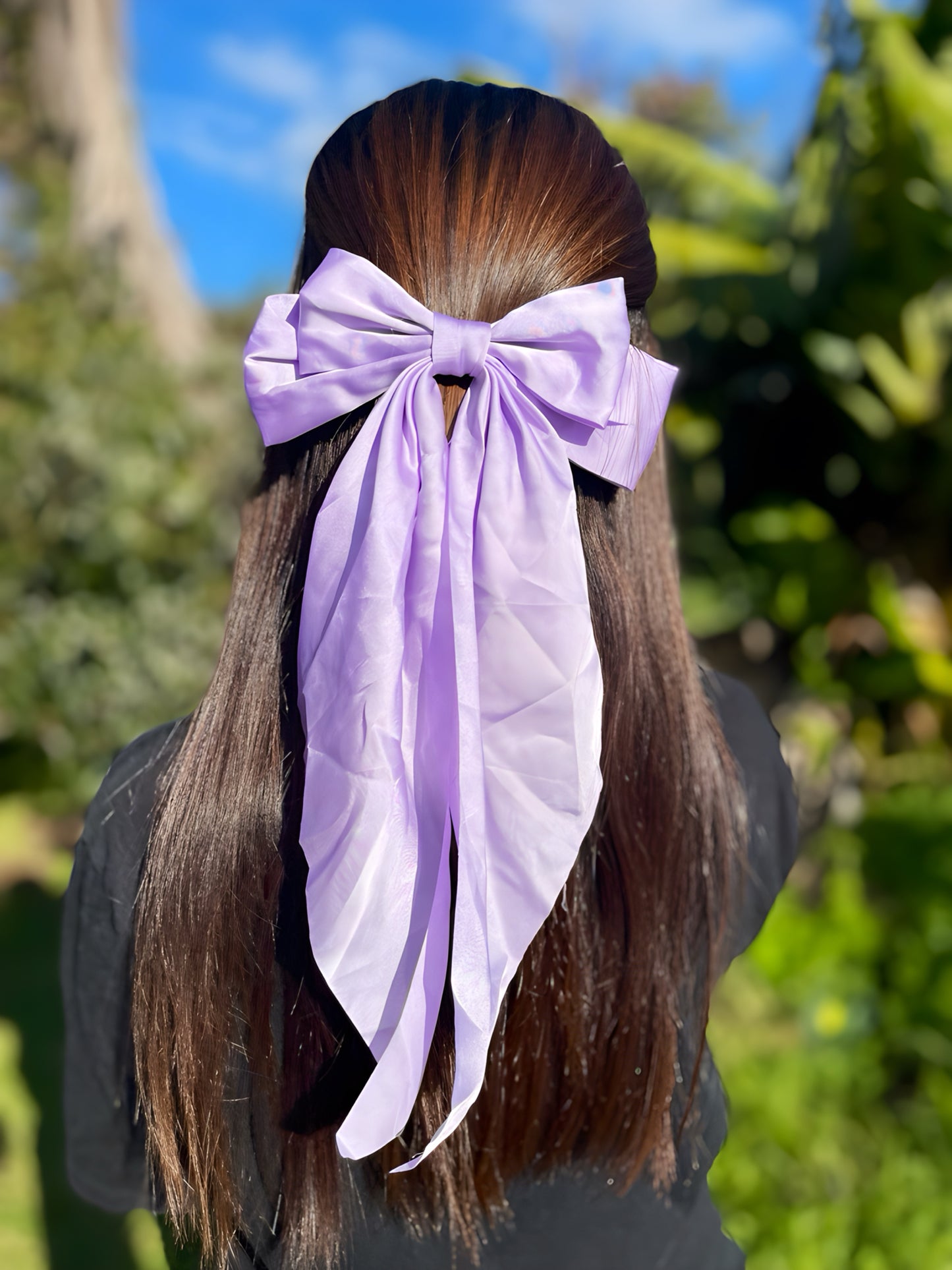 Satin Bow Hair Clip – Medium Metal Barrette | HeySewCute