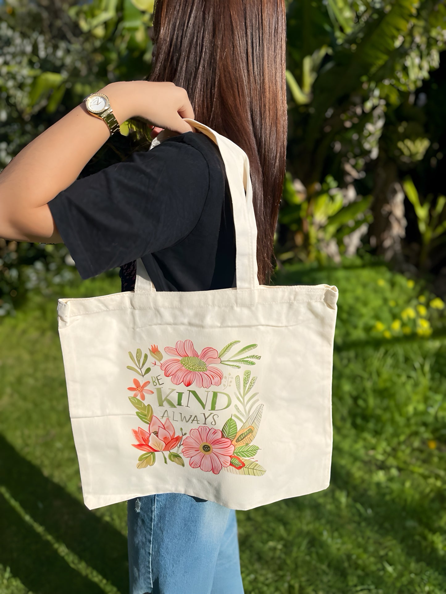 Large Canvas Tote sublimation Bag