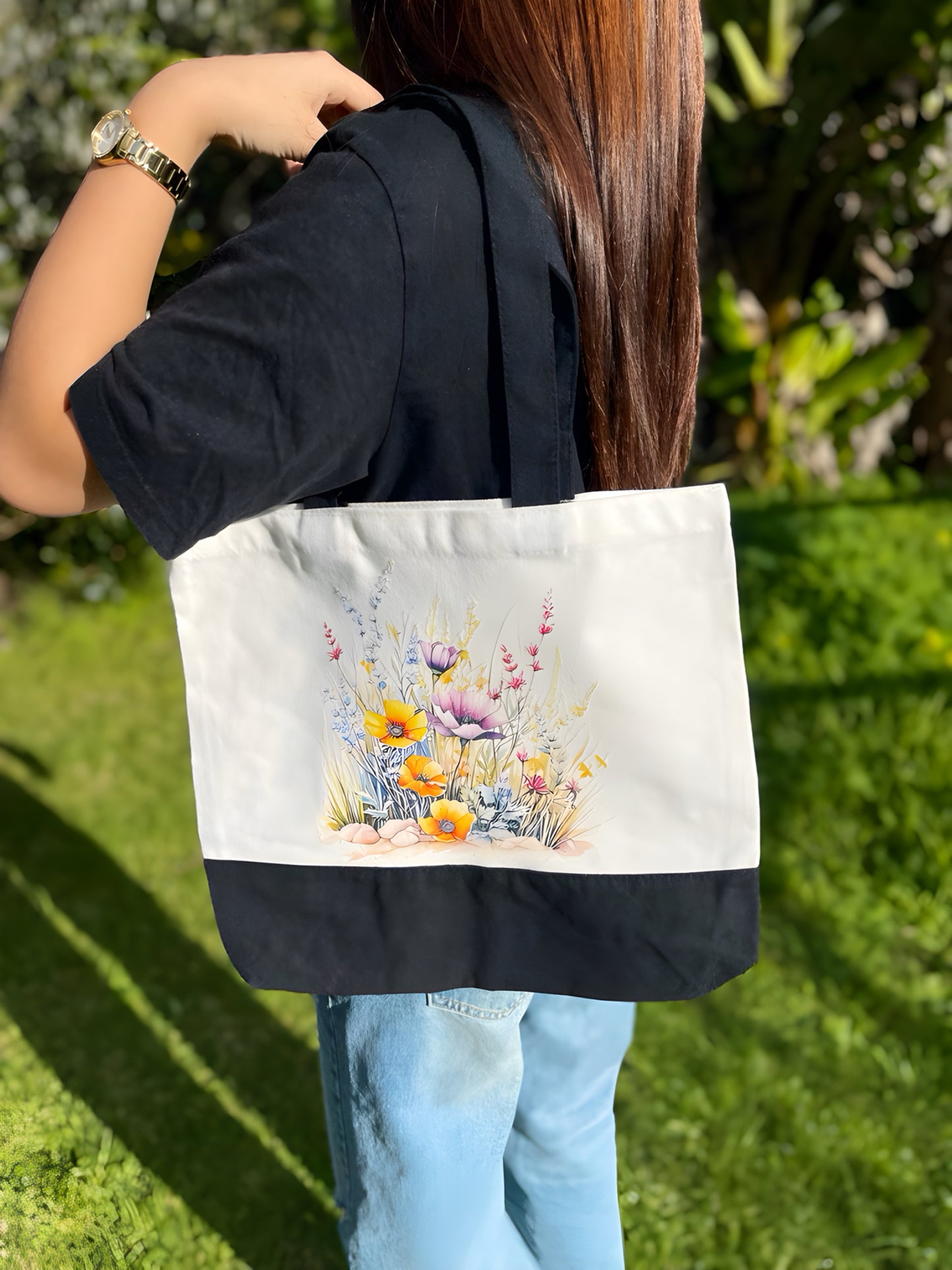 Large Canvas Tote sublimation Bag