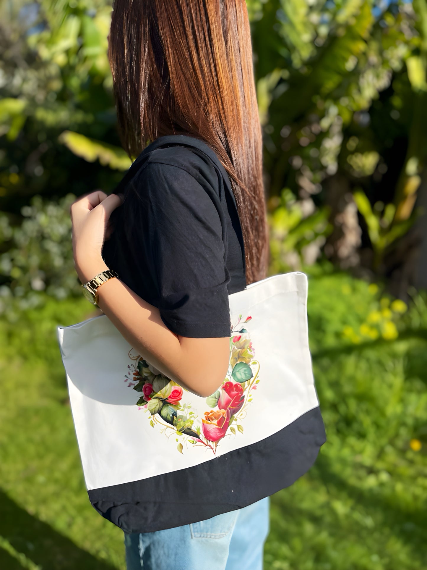 Large Canvas Tote sublimation Bag