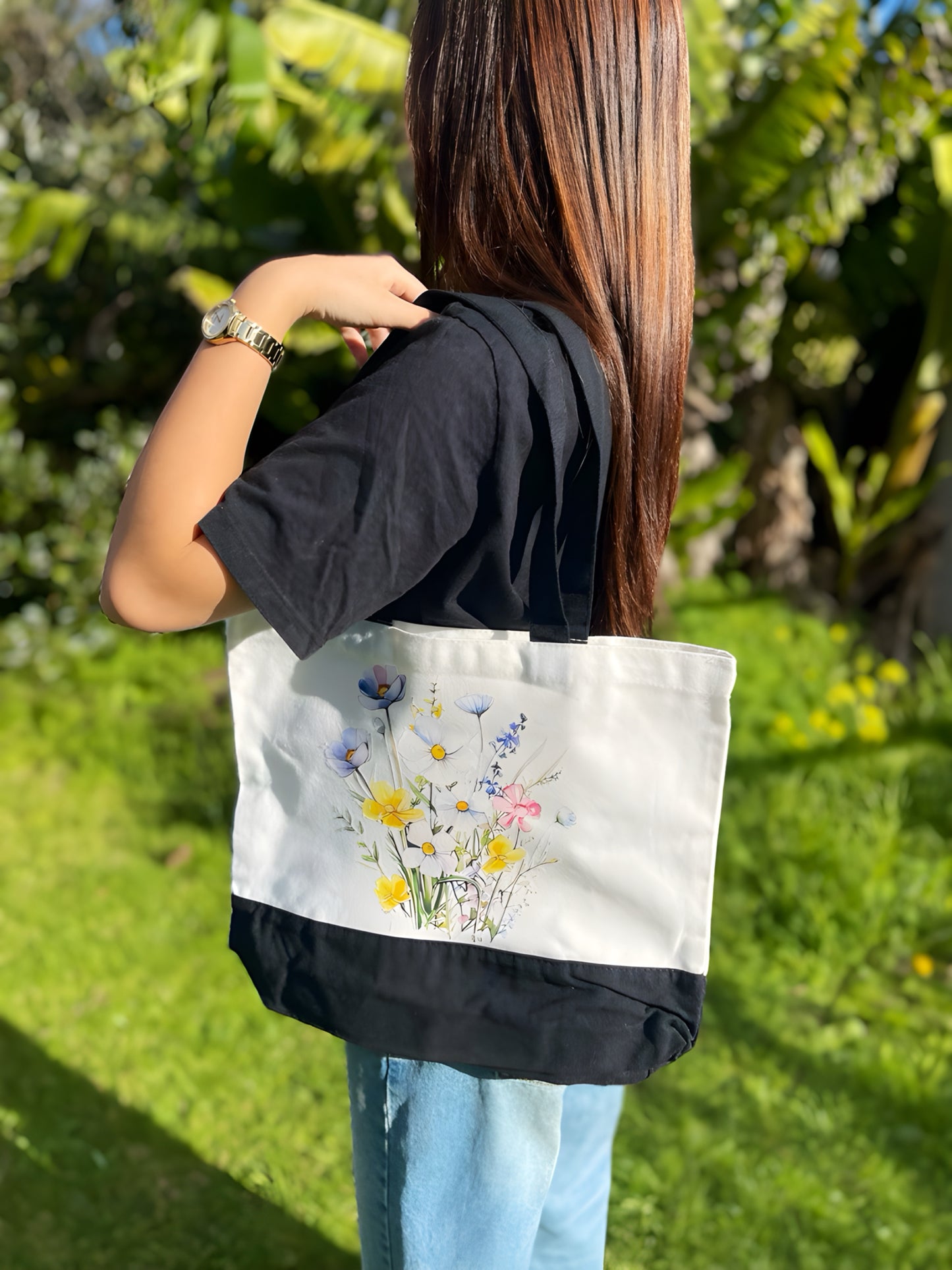 Large Canvas Tote sublimation Bag