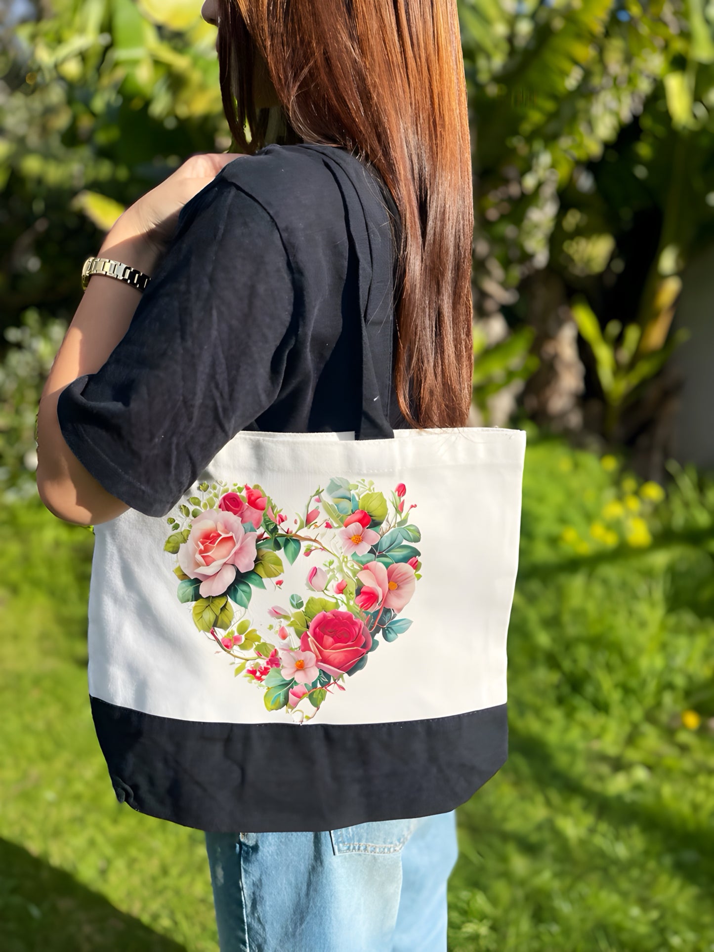 Large Canvas Tote sublimation Bag
