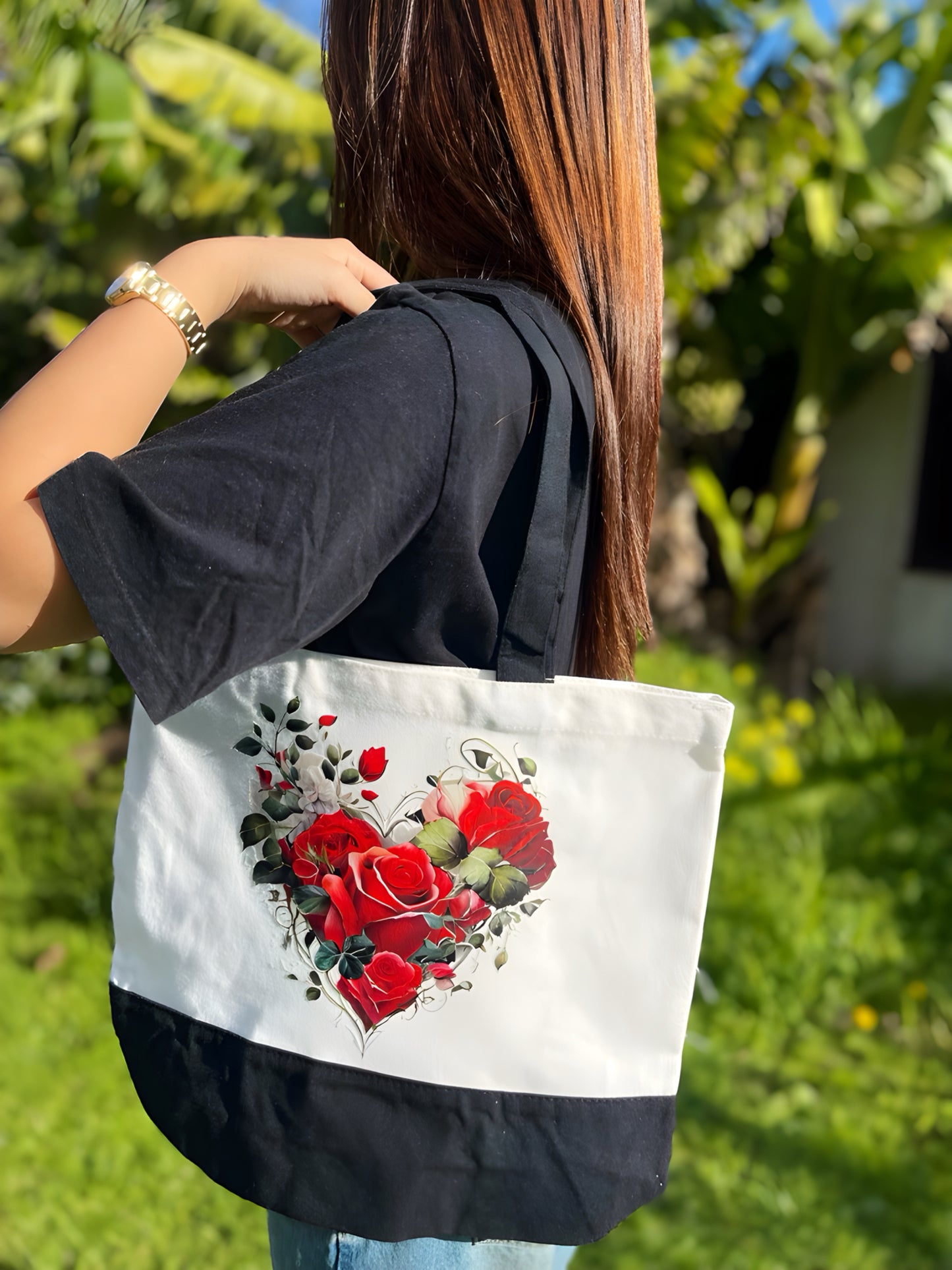 Large Canvas Tote sublimation Bag