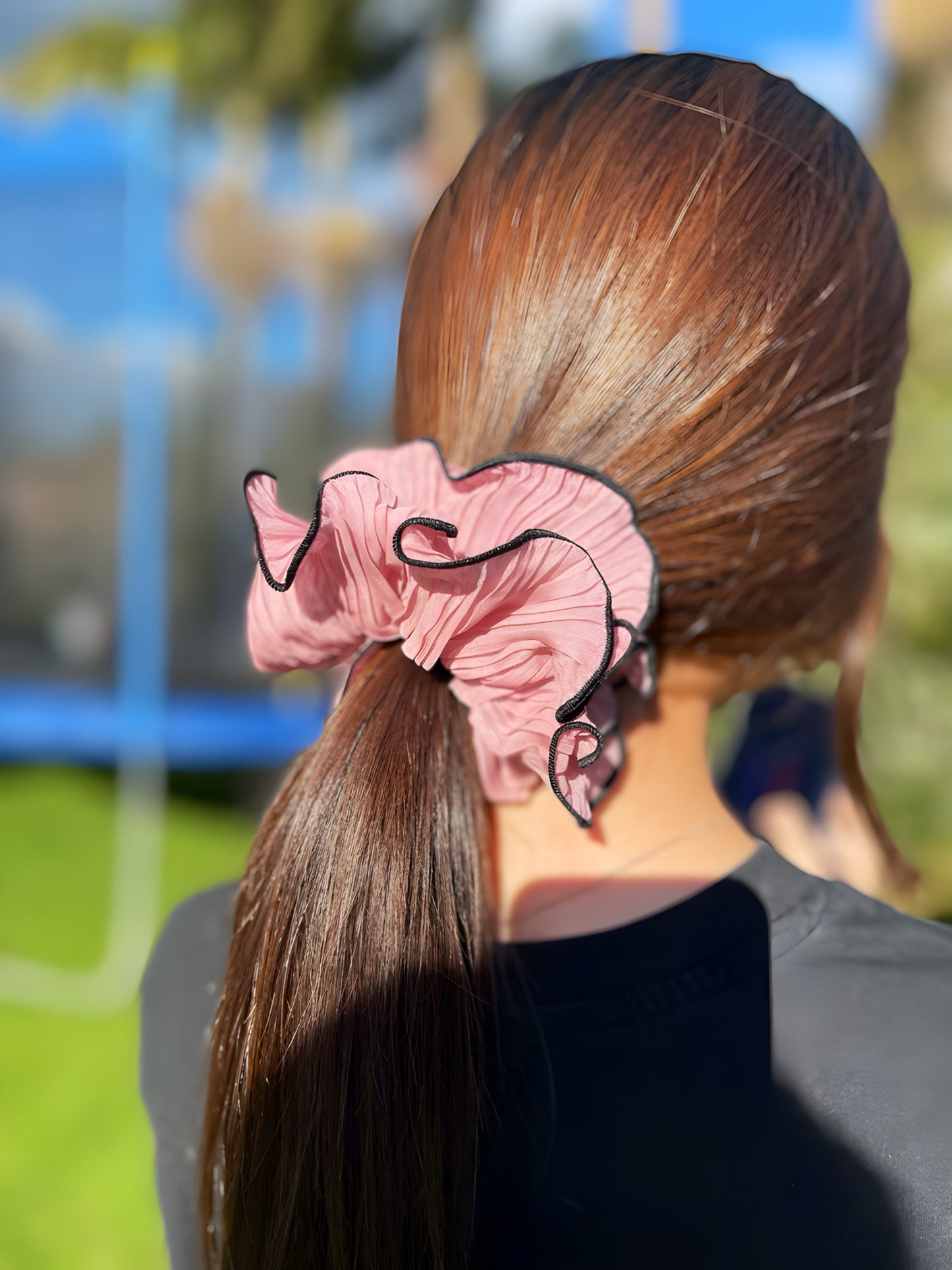 Wave Trim Scrunchie – Lightweight Ruffle Hair Tie | HeySewCute