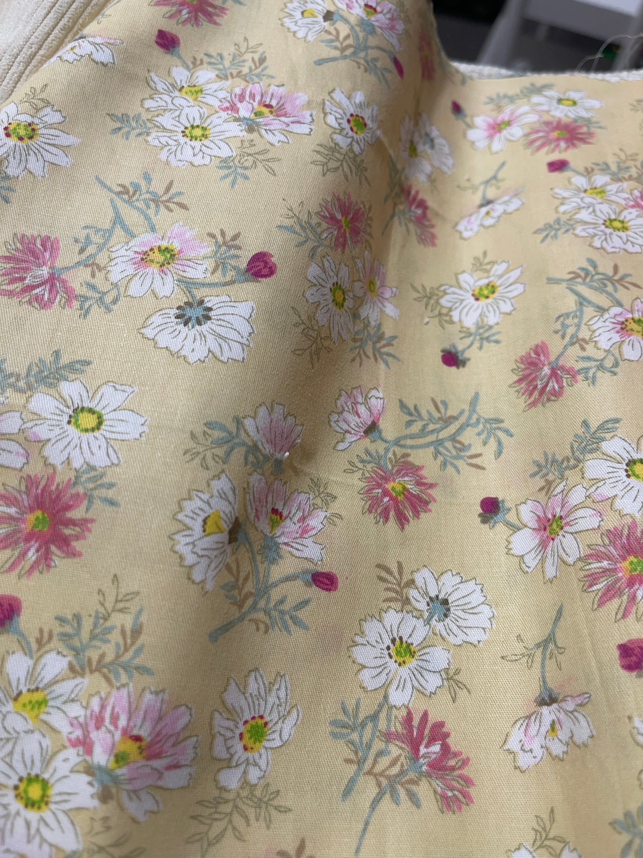 Cream Corduroy Extra Large Hair Styler Bag – Choose Your Floral Lining