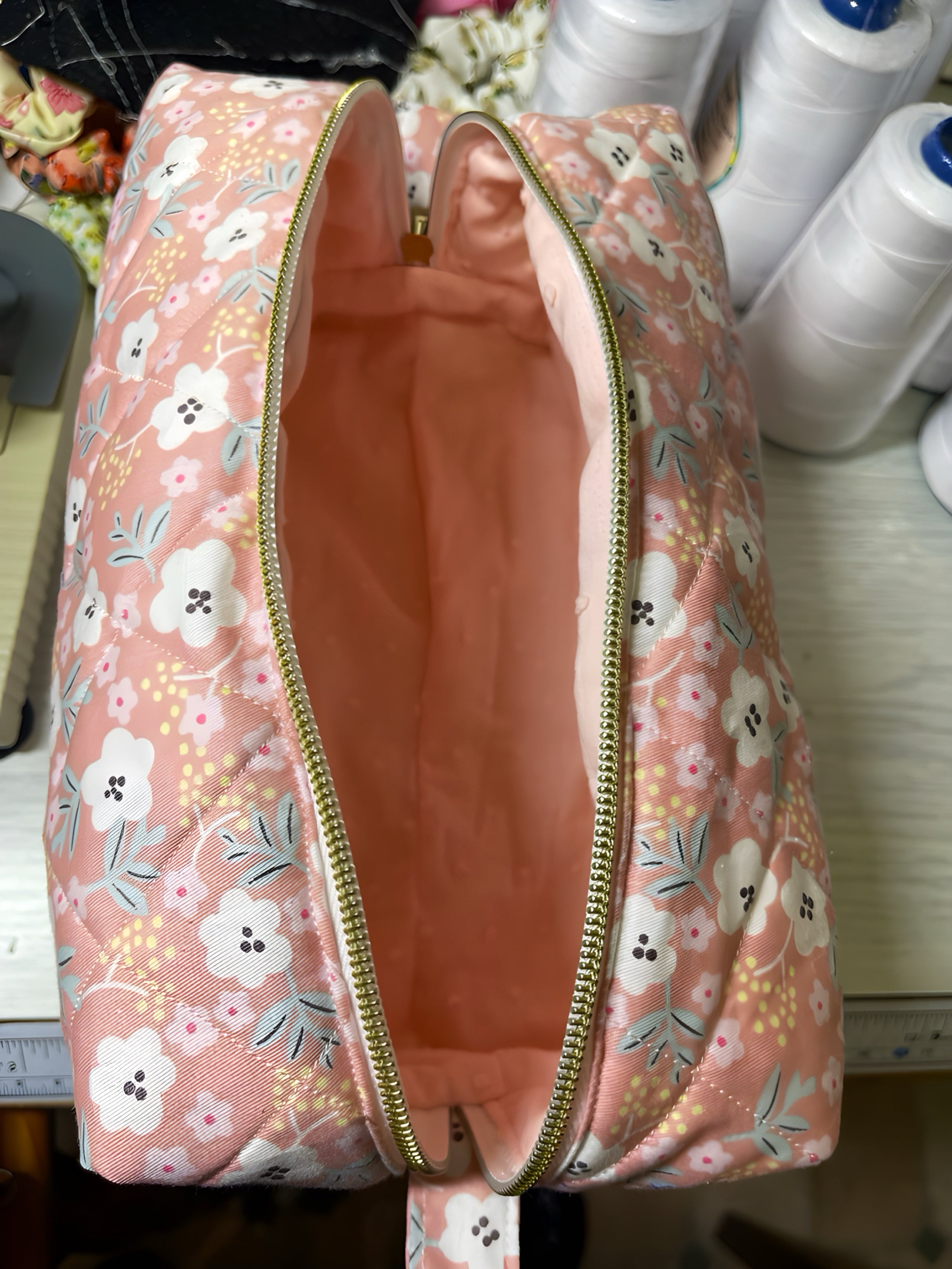 Quilted Makeup Bag – Sweetheart Edition XL size