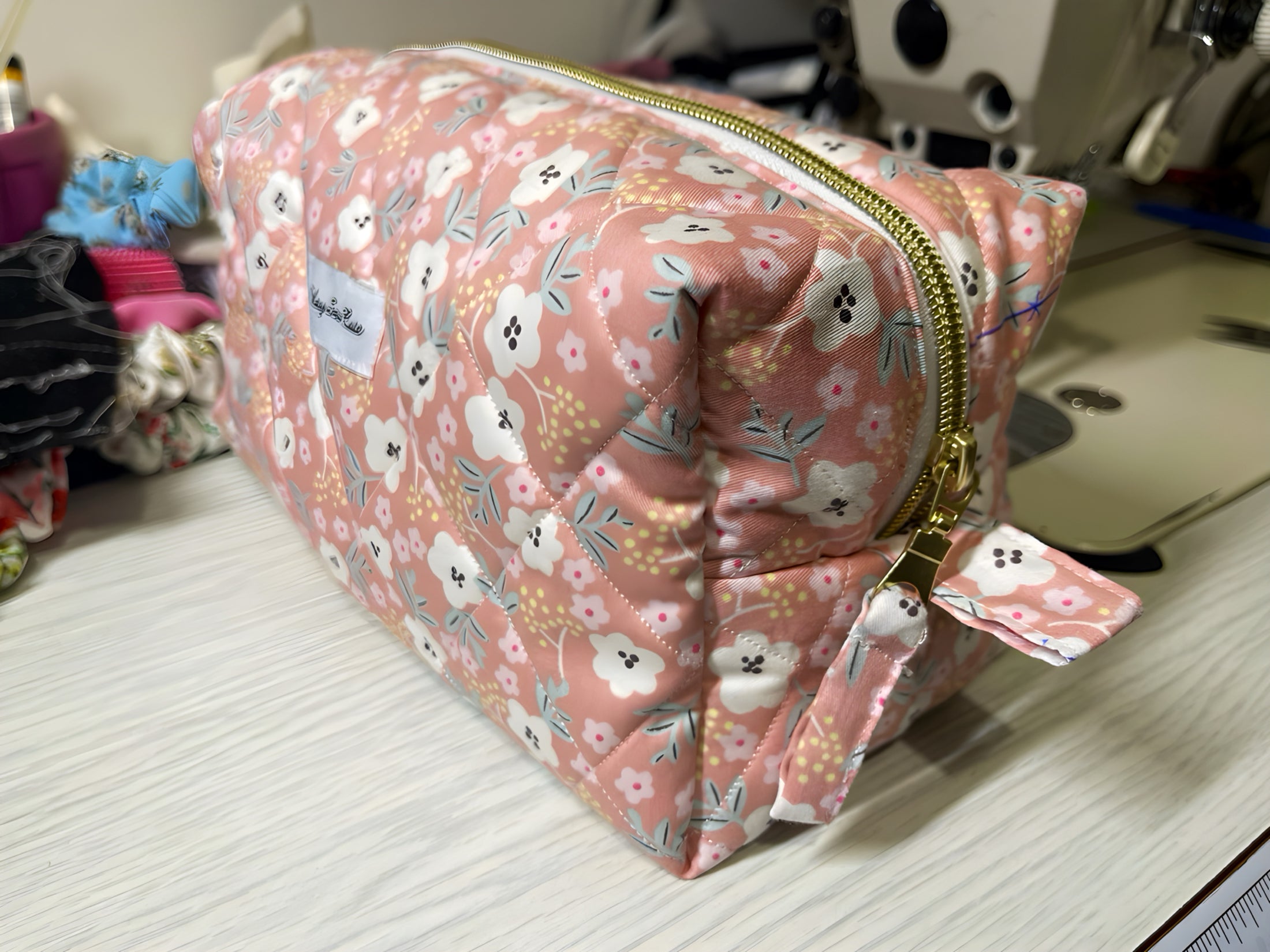 Quilted Makeup Bag – Sweetheart Edition XL size
