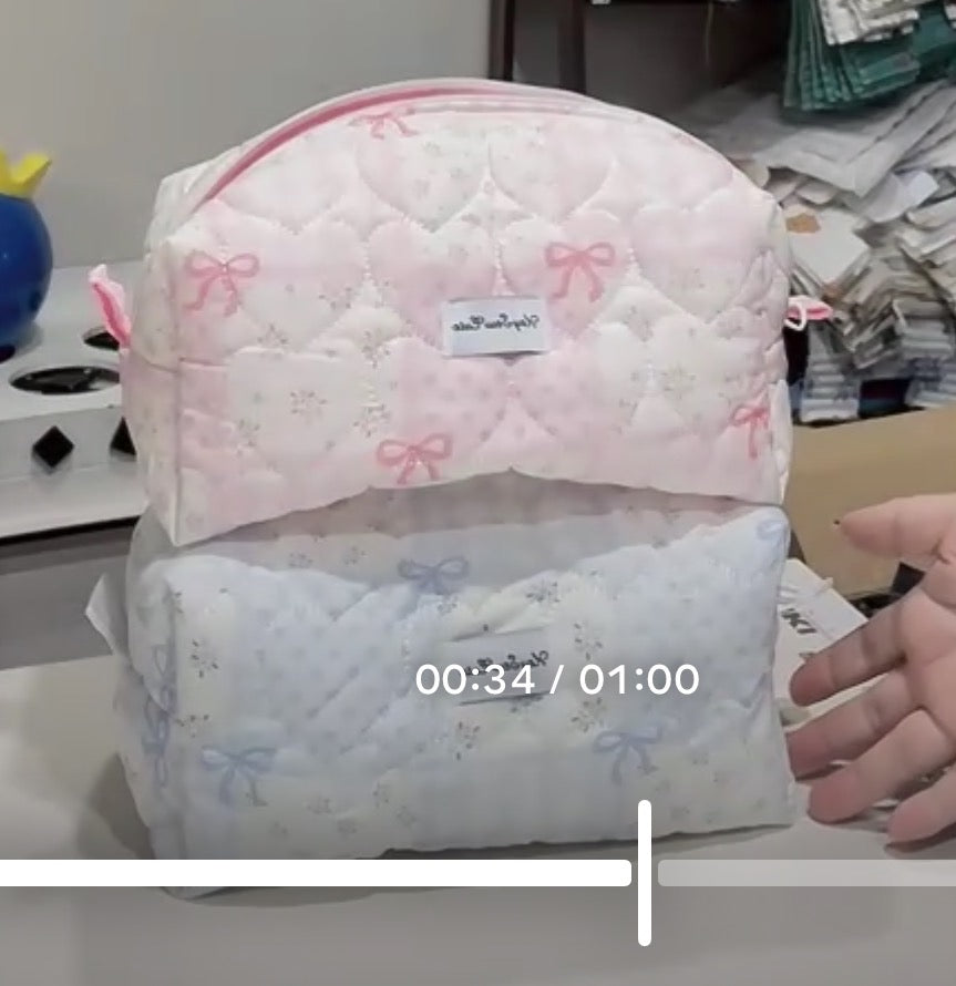 HeySewCute Quilted Carry-All Bag – Soft Ribbon Edition