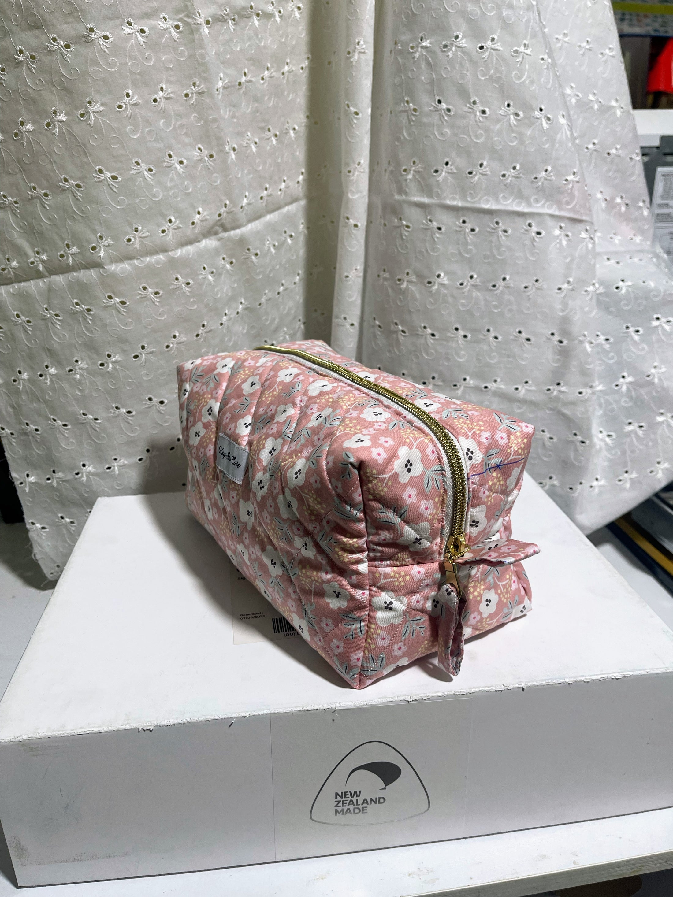 Quilted Makeup Bag – Sweetheart Edition XL size