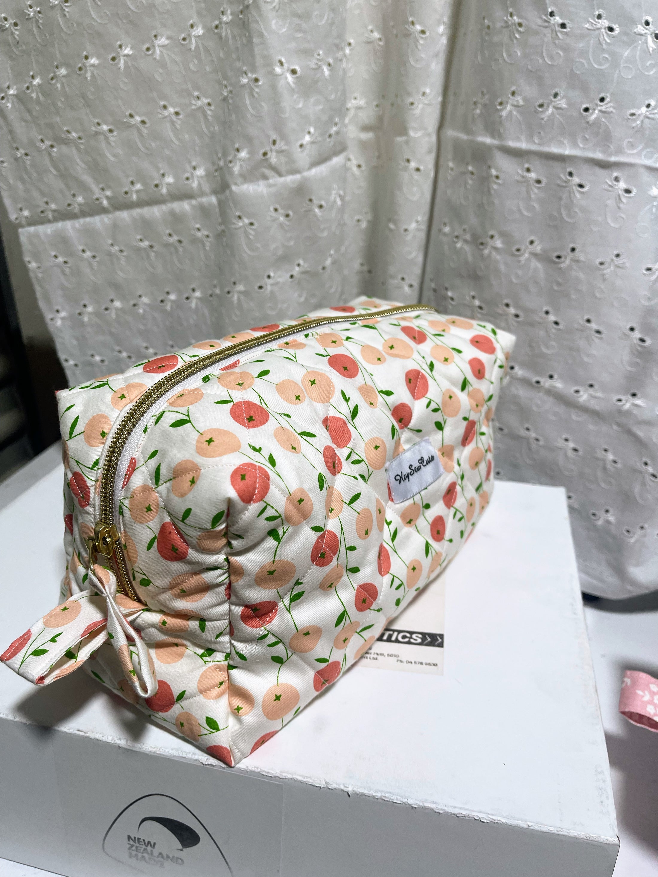 Quilted Makeup Bag – Sweetheart Edition XL size