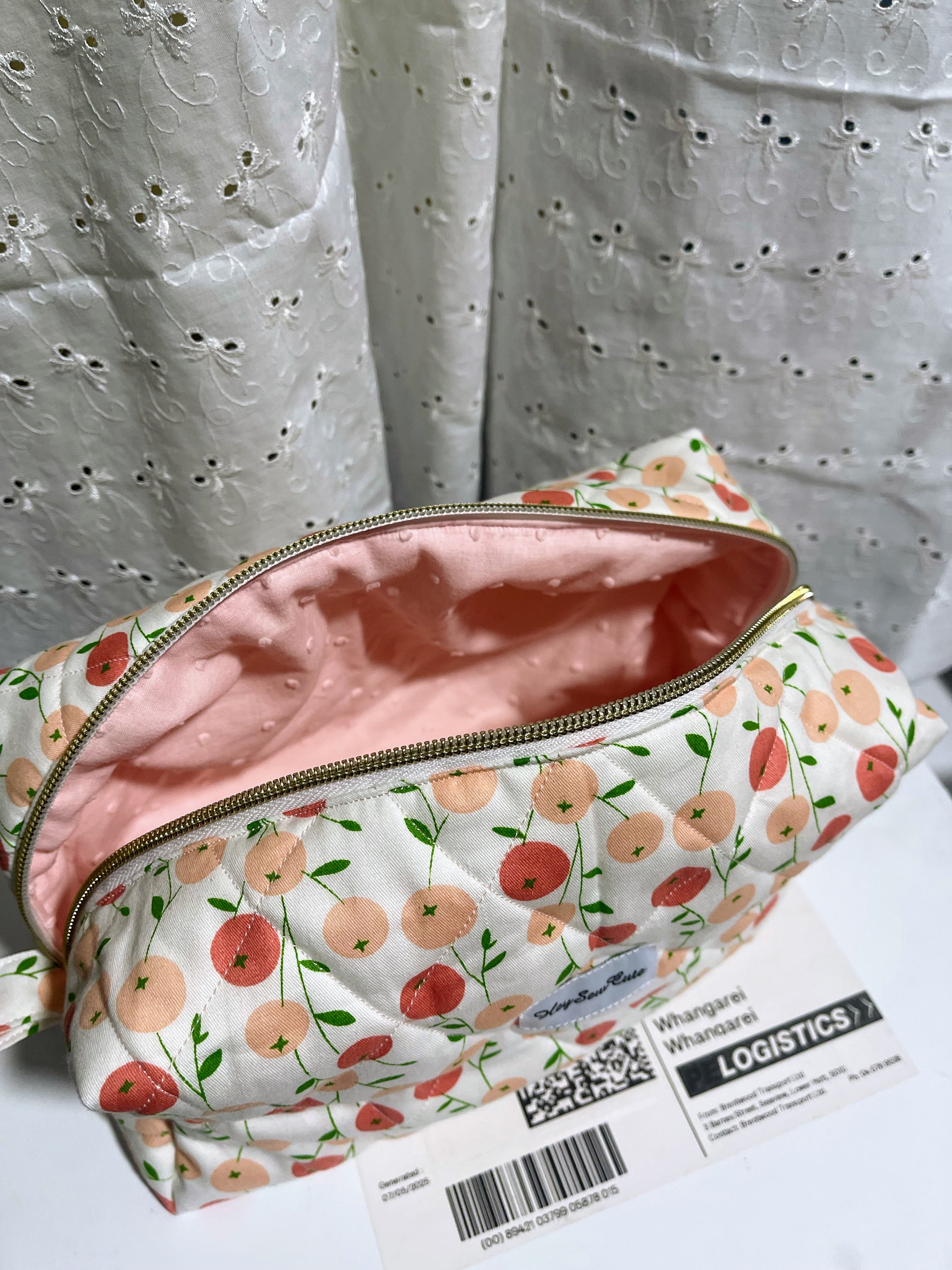 Quilted Makeup Bag – Sweetheart Edition XL size