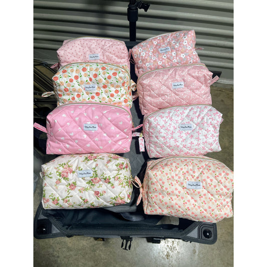 Quilted Makeup Bag – Sweetheart Edition size