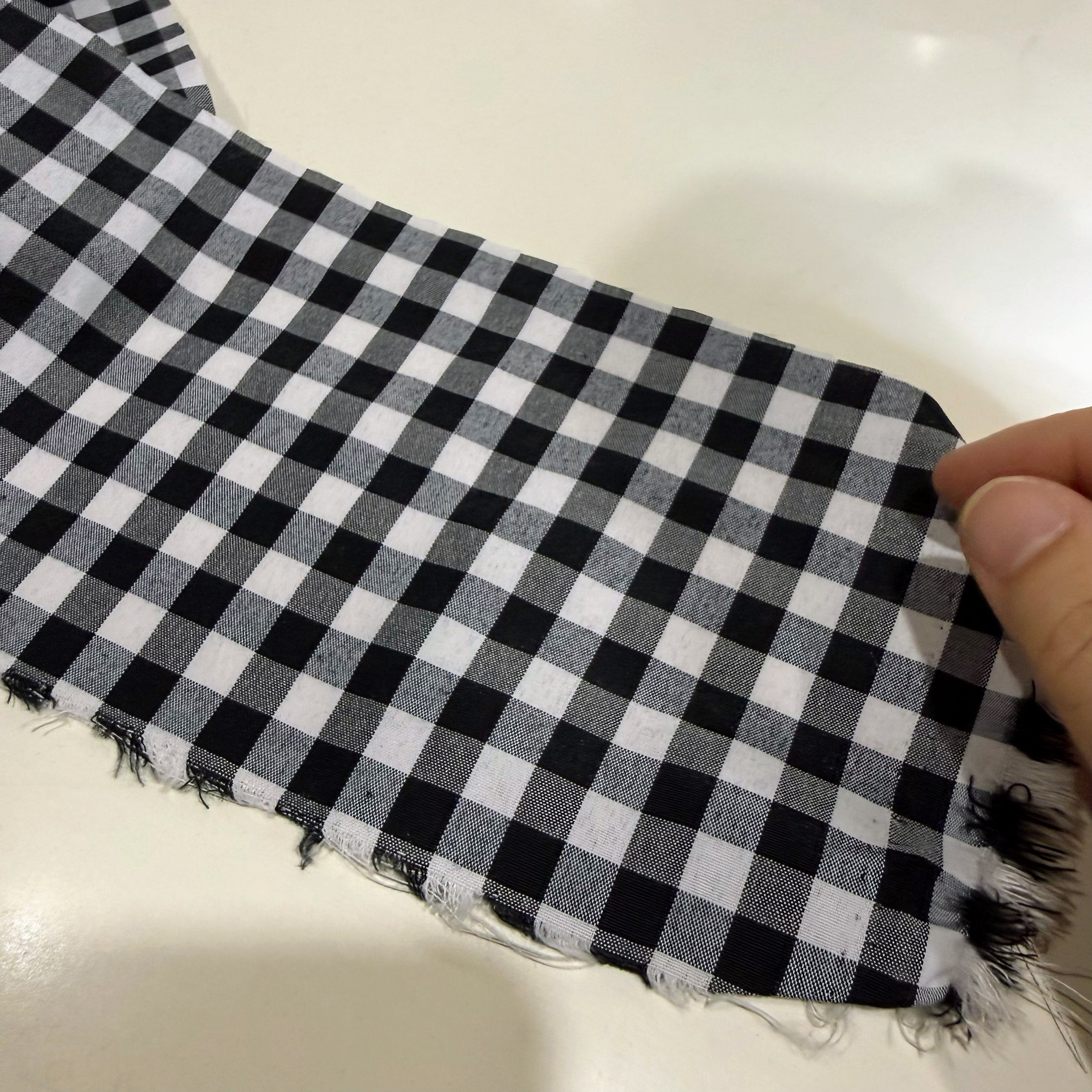 Picnic Gingham Hair Set – Handmade Large Scrunchie & Bow Clip