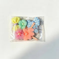 Load image into Gallery viewer, Baby Hair Clip Set 6 Pack – Blue Gingham Mix

