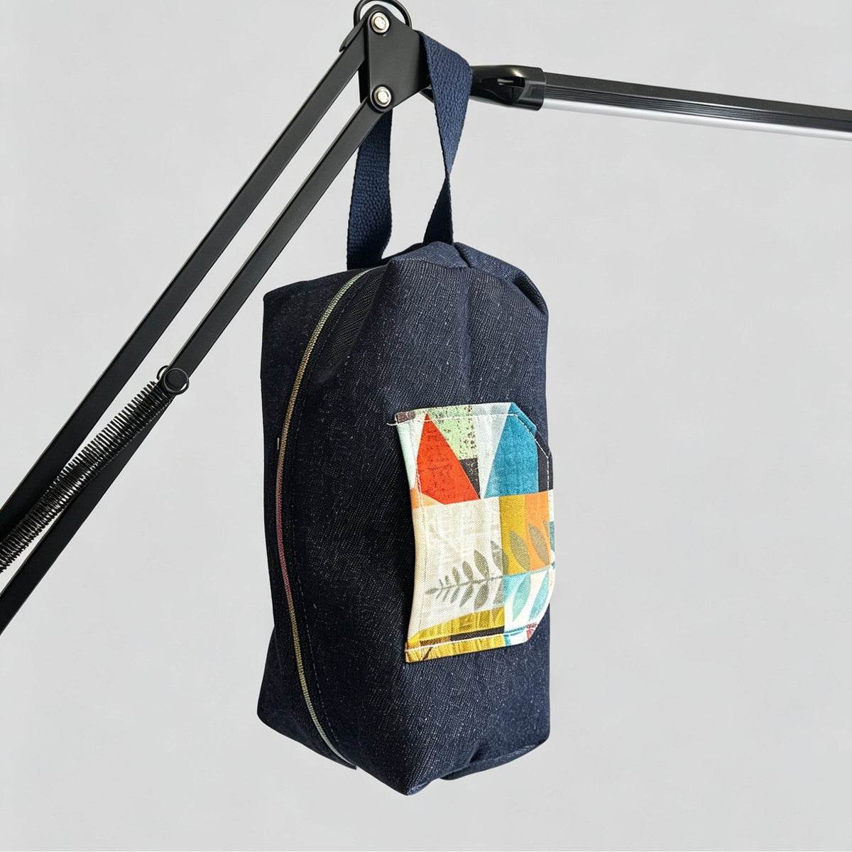 HeySewCute Men’s Travel Toiletry Bag – Dark Denim Edition
