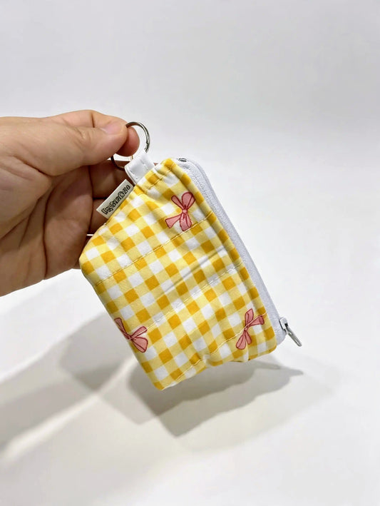Mini Quilted Boxy Keyring Pouch
