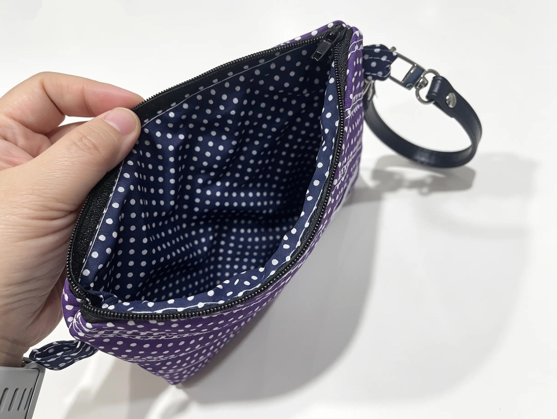 Handmade Quilted Wristlet Pouch – 20 Colour Options