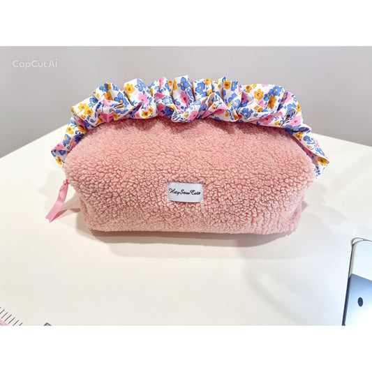 Pink Teddy Ruffle Matching Bag Sets