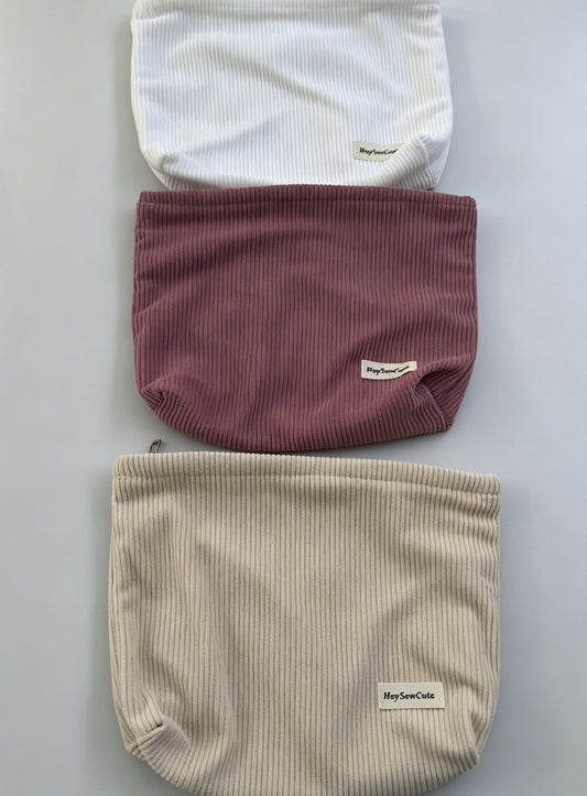 Large Soft Corduroy Pouch