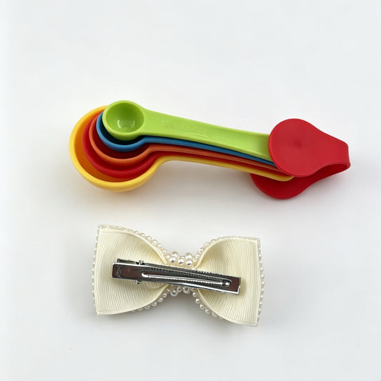 Pearl Bow Hair Clip