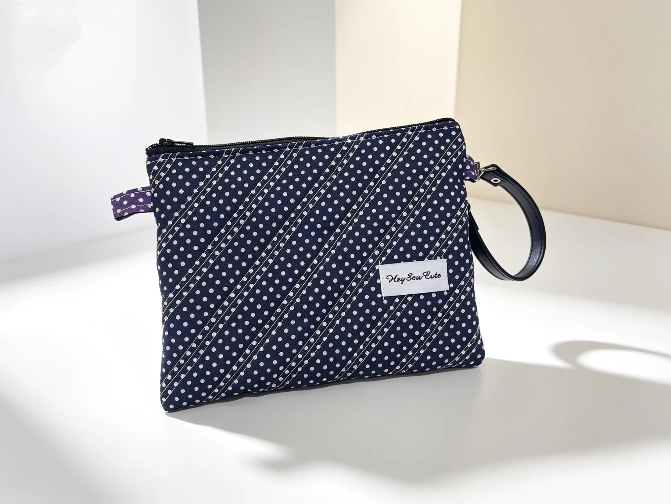 Handmade Quilted Wristlet Pouch – 20 Colour Options