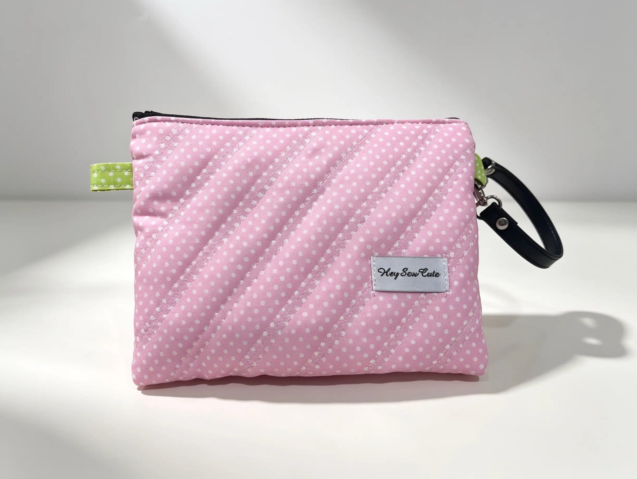 Handmade Quilted Wristlet Pouch – 20 Colour Options