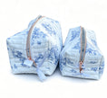 Load image into Gallery viewer, Blue Meadow Matching Quilted Bag Set

