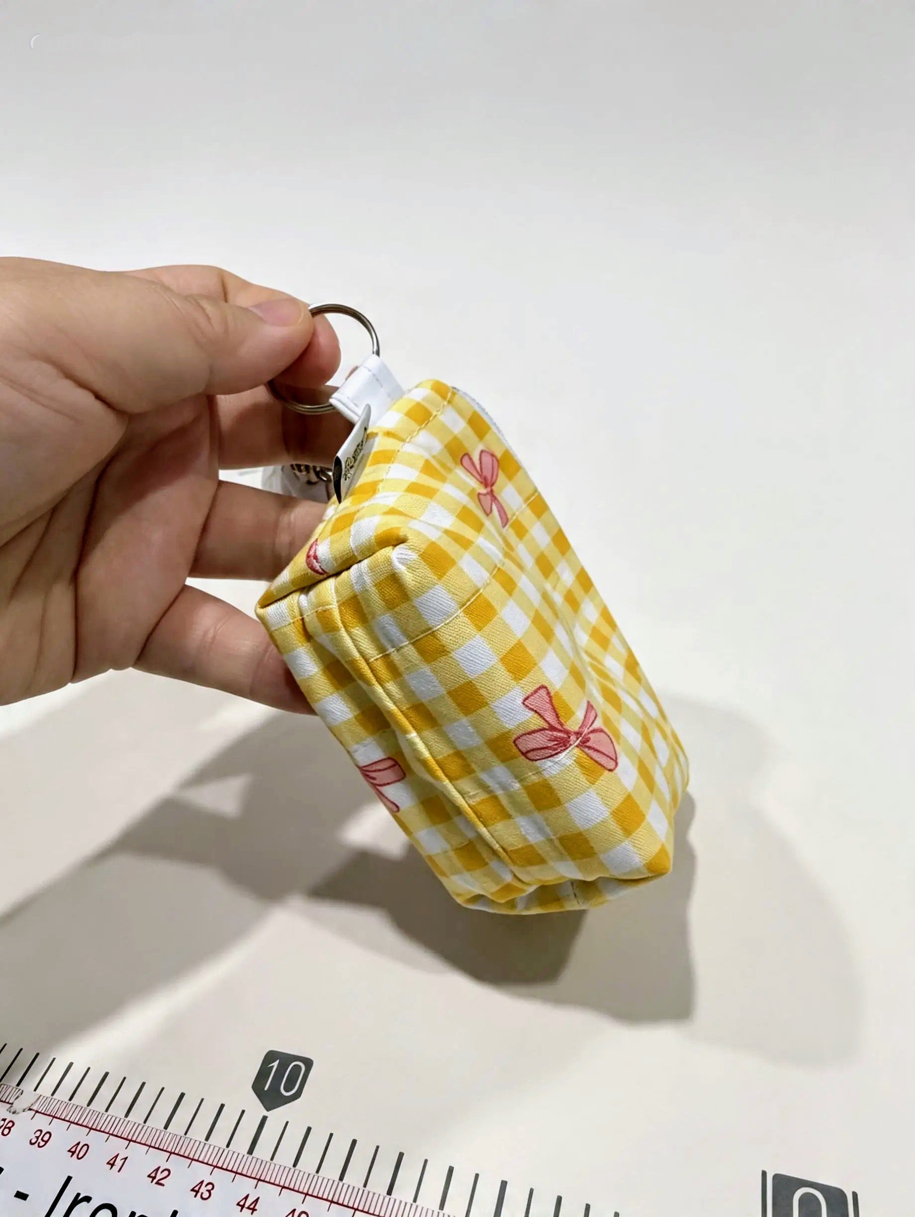 Mini Quilted Boxy Keyring Pouch