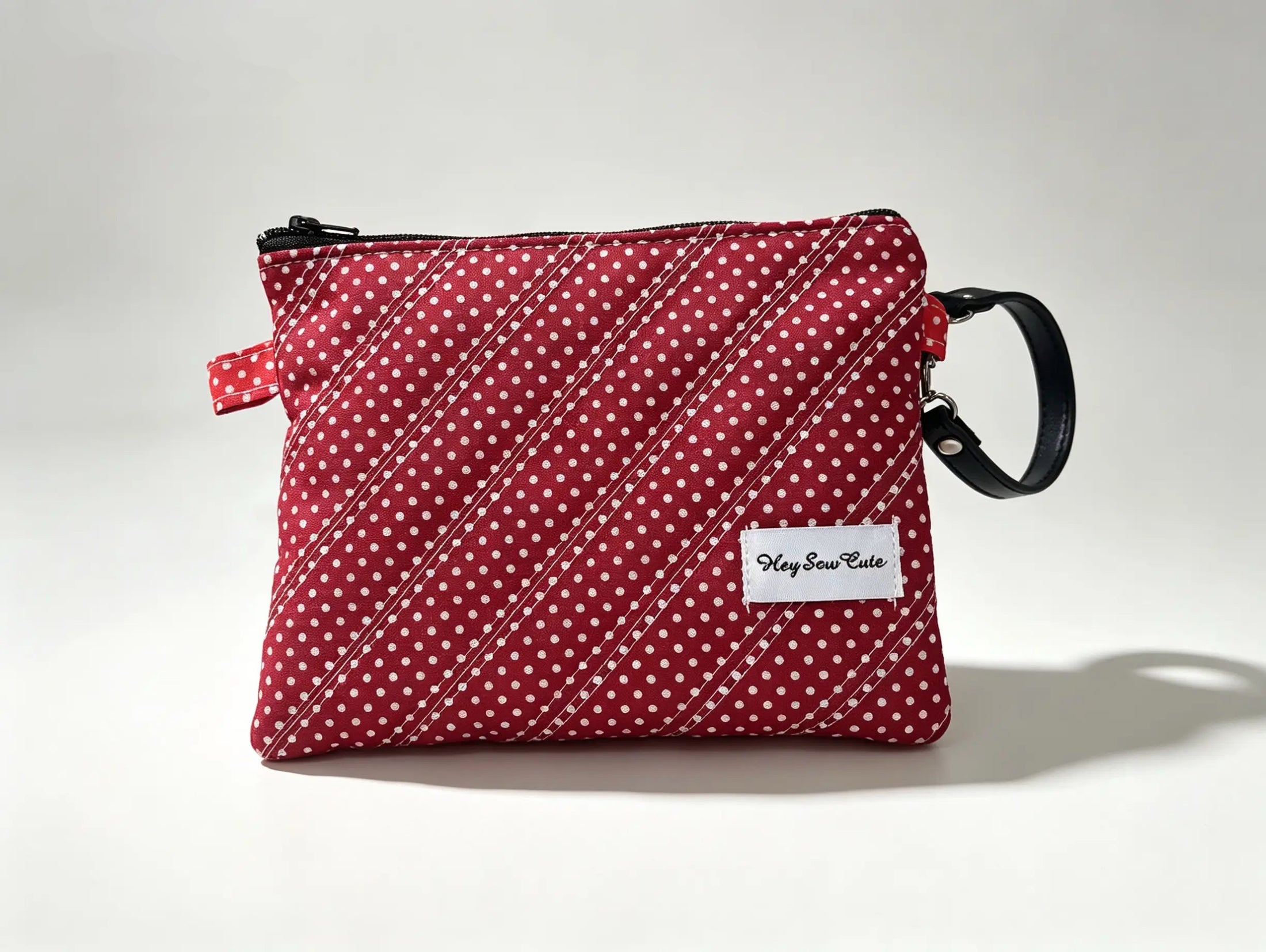 Handmade Quilted Wristlet Pouch – 20 Colour Options