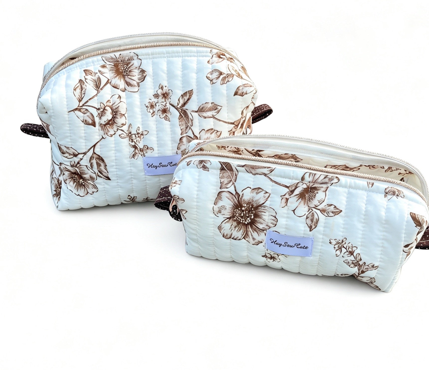 Vintage Cocoa Matching Quilted Bag Set
