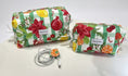 Load image into Gallery viewer, Limited Edition Fruit Garden Quilted Carryall Pouch Set – 3 Piece Handmade Organiser Set
