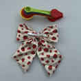 Load image into Gallery viewer, Strawberry Pearl Bow Hair Clip
