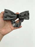Load image into Gallery viewer, Black Bow Gingham Hair Accessories – Bow Clip, Bow Scrunchie or Matching Set
