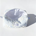 Load image into Gallery viewer, Light Blue Quilted Makeup Bag – Heart Cosmetic Pouch
