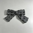 Load image into Gallery viewer, Bow Detail Gingham Hair Set – Handmade Large Scrunchie & Oversized Hair Bow Clip
