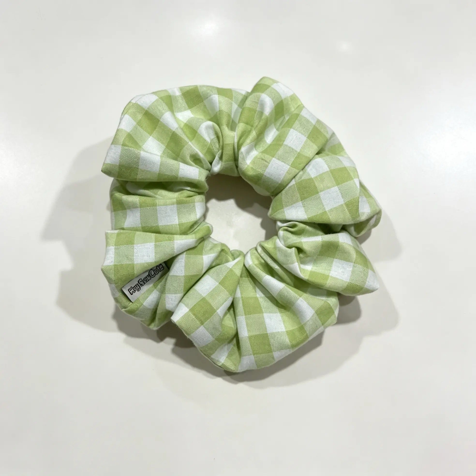 Picnic Gingham Hair Set – Handmade Large Scrunchie & Bow Clip