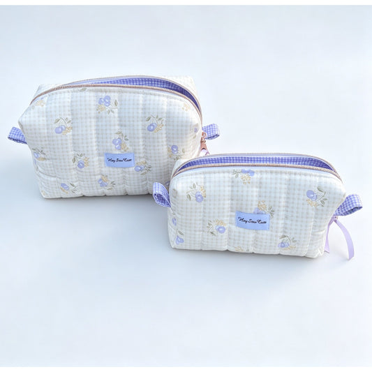 Lavender Cherry Matching Quilted Bag Set