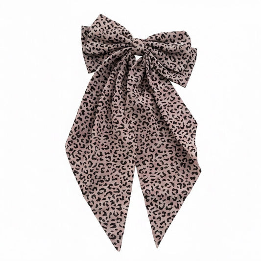 Leopard Bow Hair Clip