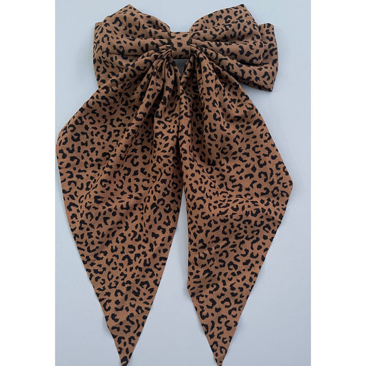 Leopard Bow Hair Clip