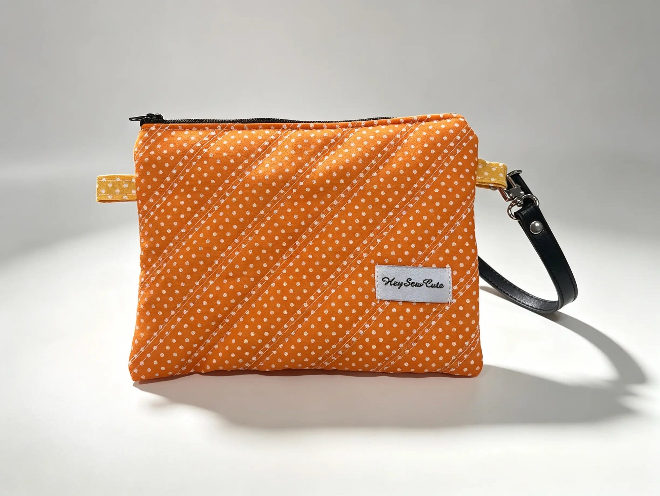 Handmade Quilted Wristlet Pouch – 20 Colour Options