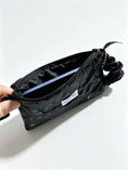 Load image into Gallery viewer, Black Heart Quilted 2 Way Phone Bag with Elastic Shoulder Strap
