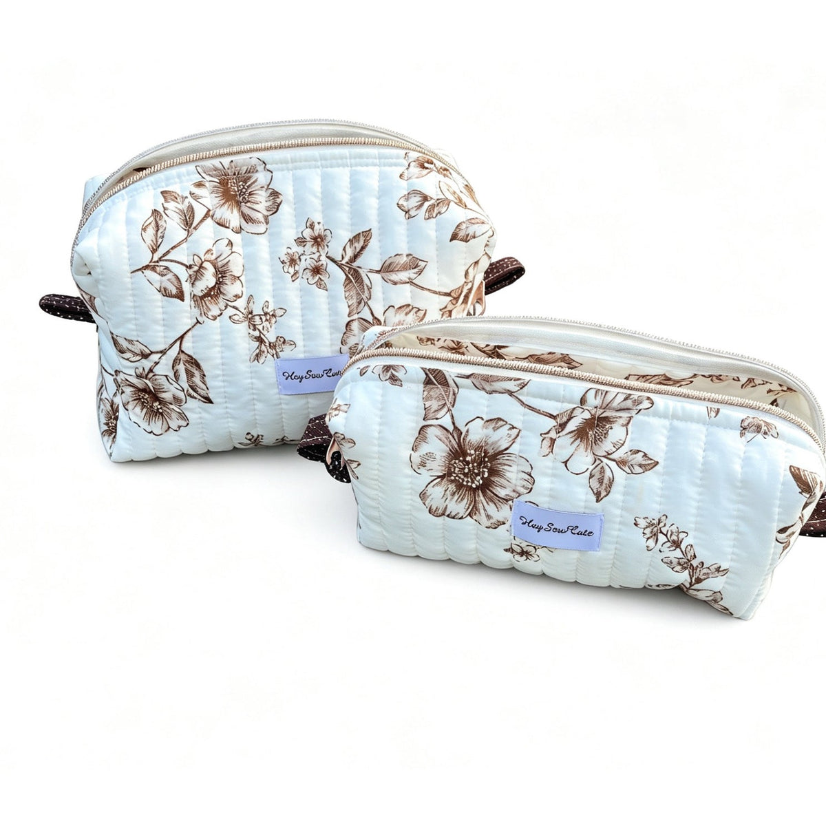 Vintage Cocoa Matching Quilted Bag Set