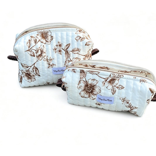Vintage Cocoa Matching Quilted Bag Set